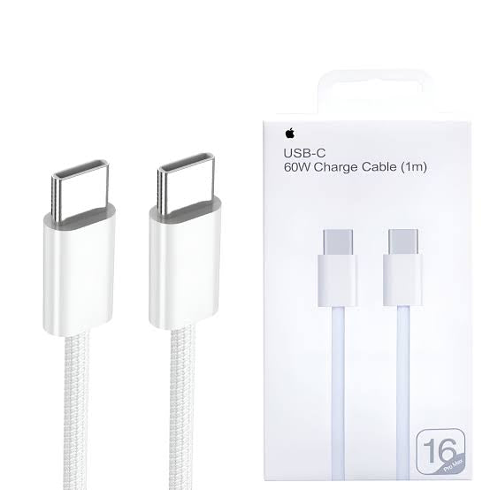 Original Fast Charge PD 60w Cable For Apple iPhone 16 Pro Max iPhone With C to C Type c to type c Cable Data Line Accessories